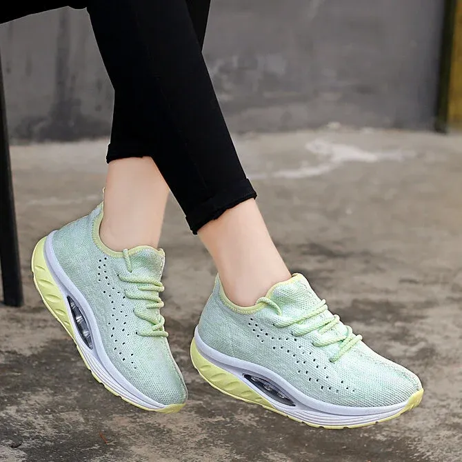 Women Cushioned Light Mesh Platform Orthopedic Sneakers