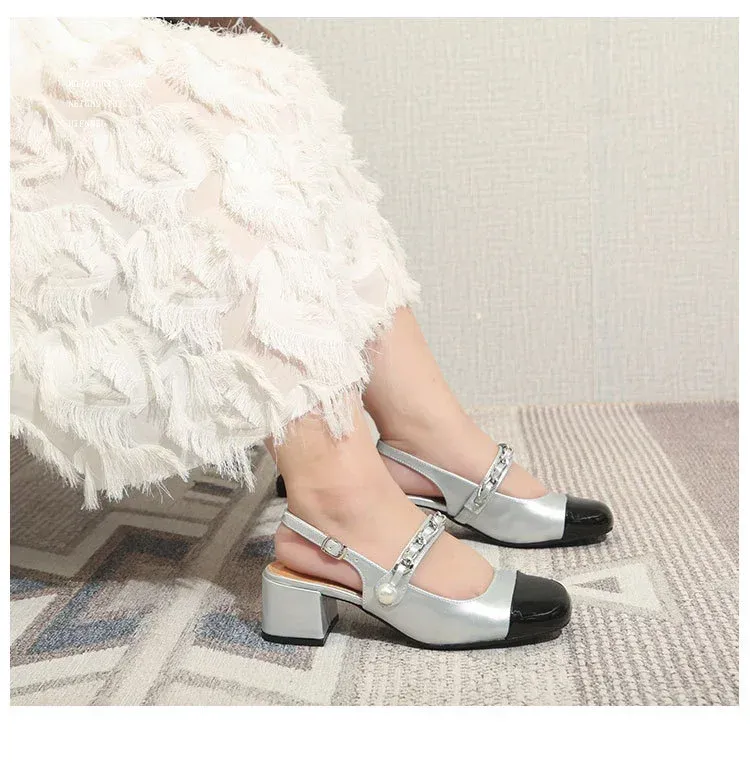 Women's Wide Width Toe Mid Heel Sandals