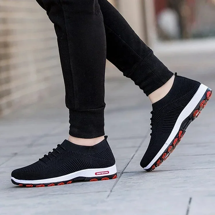Men Walking Shoes Breathable Orthopedic Arch Support Non-slip Sneakers