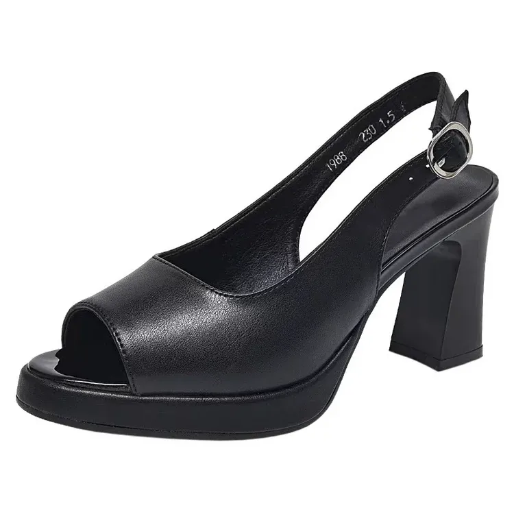 Orthopedic High-Heel Sandals with Adjustable Straps