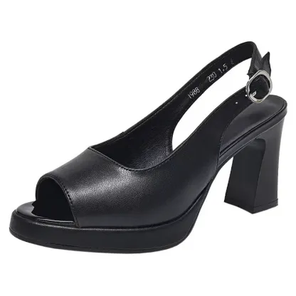 Orthopedic High-Heel Sandals with Adjustable Straps