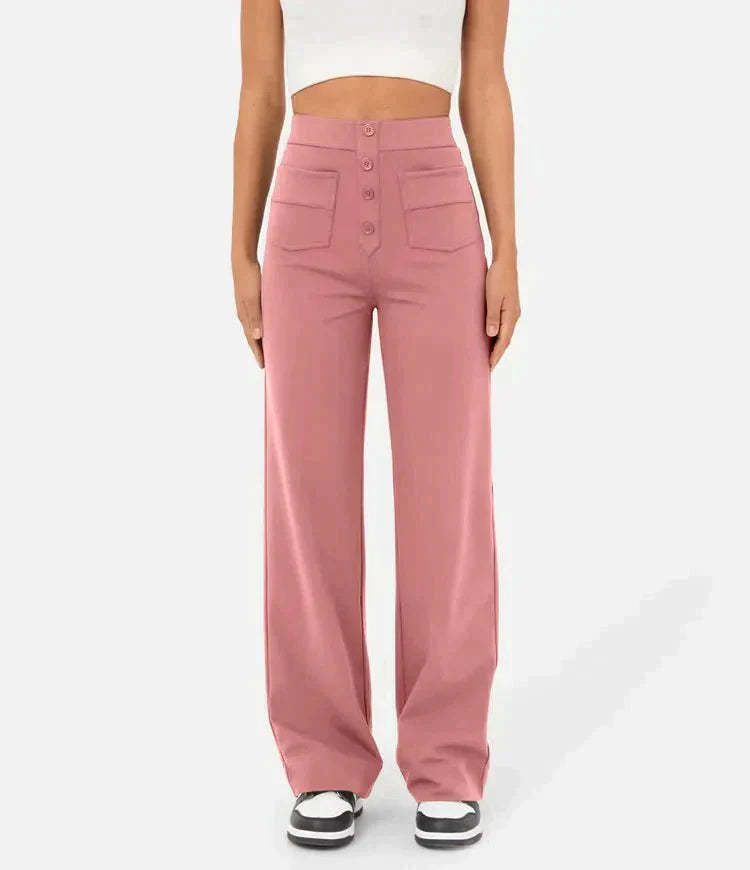 Aveline - High Waist Trousers - Casual - Polyester - Everyday Wear