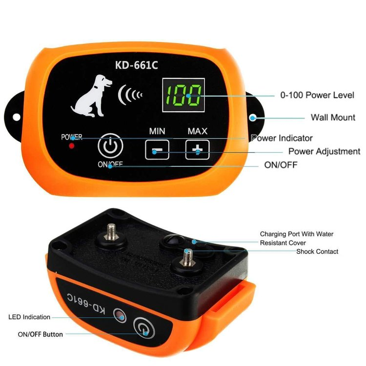 Wireless Electric Dog Fence With Shock Collar-gladdween