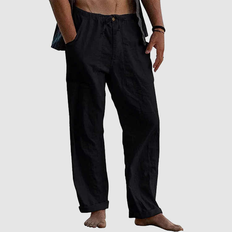Filip - Linen beach trousers for men, loose fit