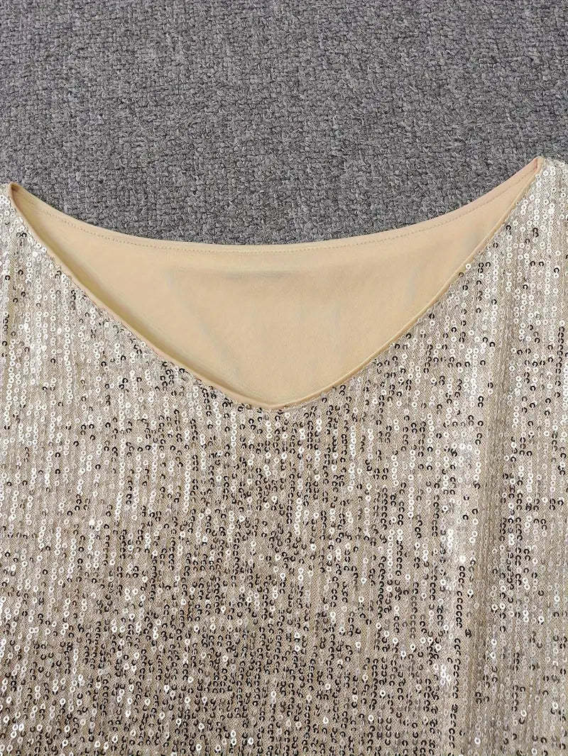 Isla - Contrast Sequin Dress