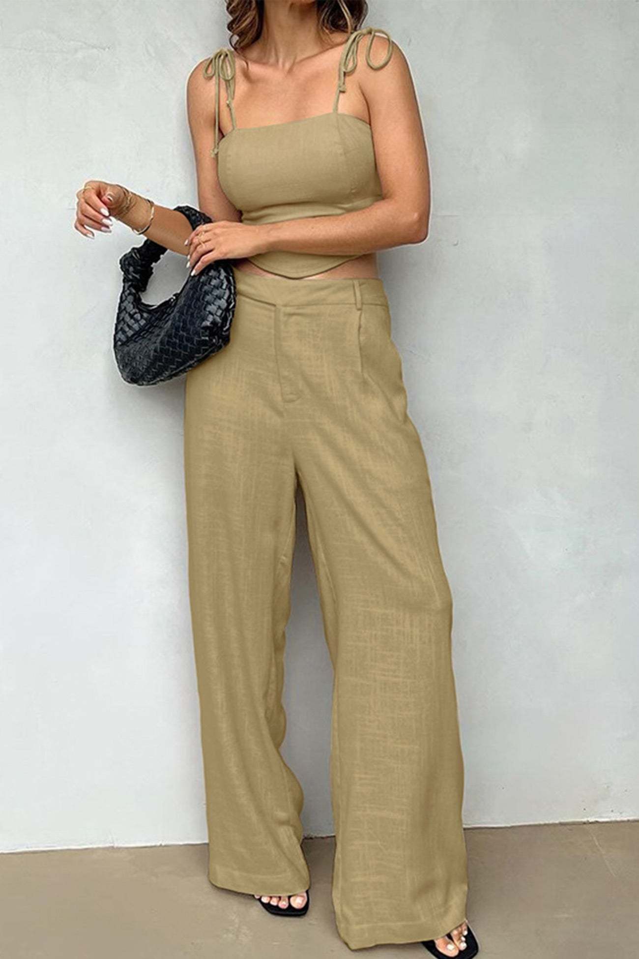 Reese - tie-strap cami top and pants set