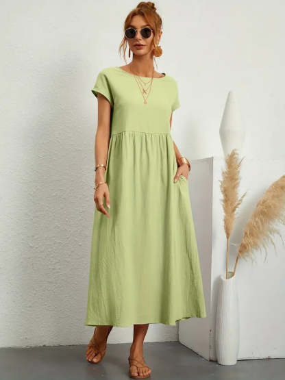 Corsica - Summer Dress With Solid Bag