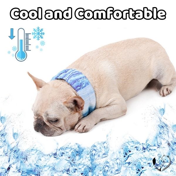 Dog Cooling Breathable Bandana Dog Ice Collar Soft Cool Neck Wrap-gladdween