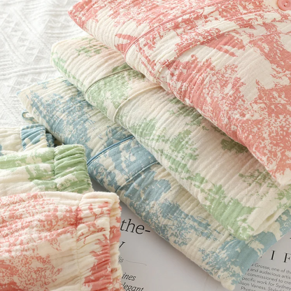 Refresh Cotton Gauze Kimono Pajama Set