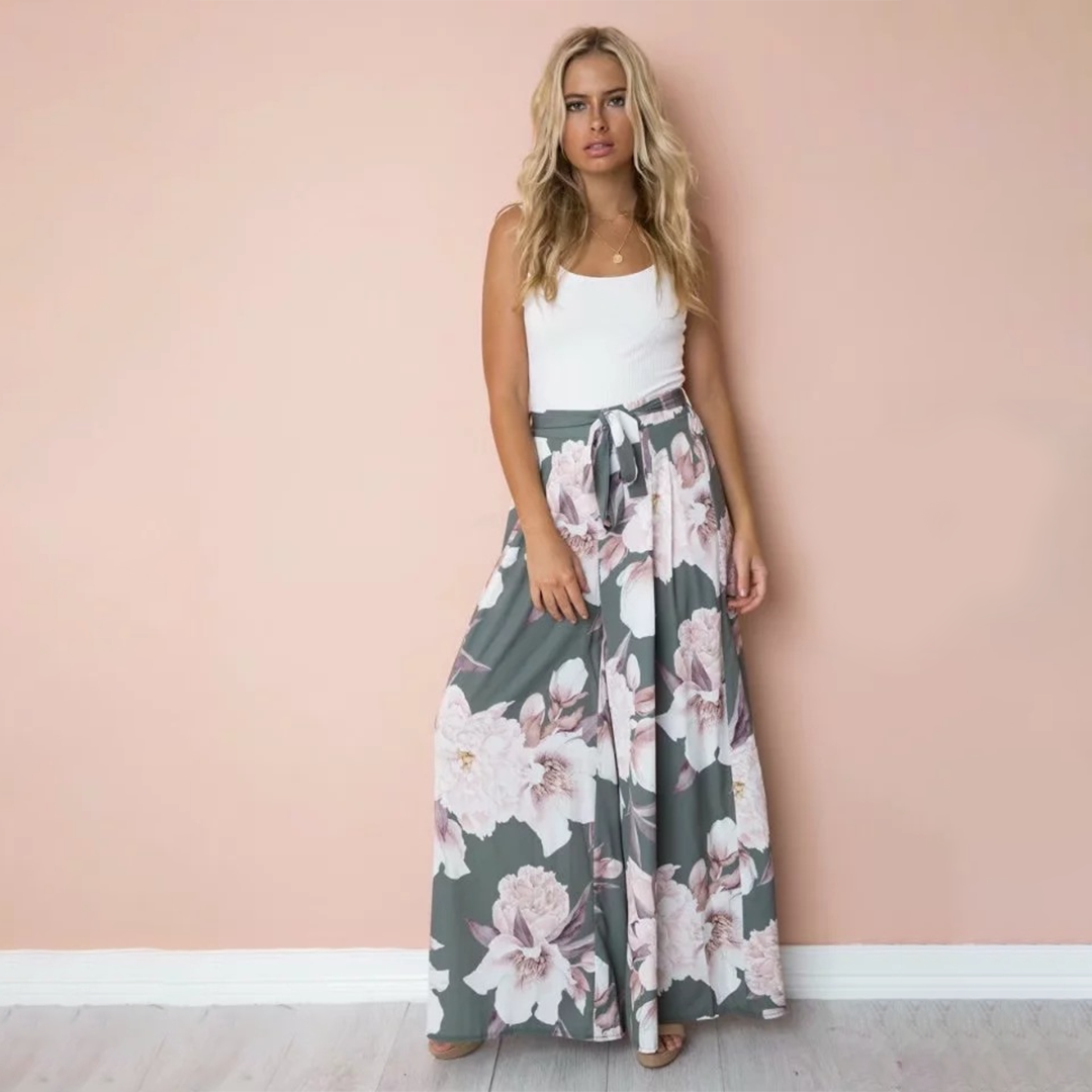 Euphemia - Wide Leg Pants - Chic - Polyester - Everyday Wear