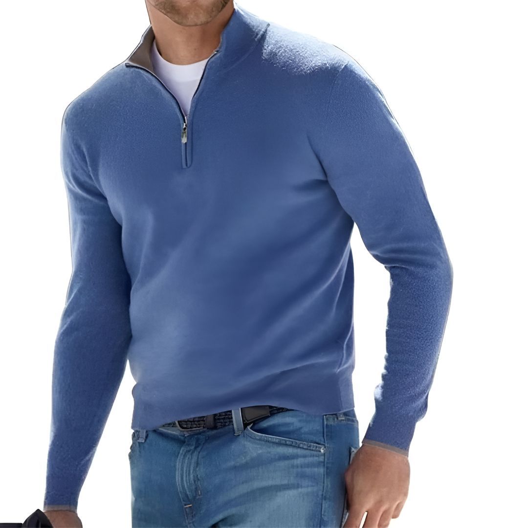Mens Casual zip sweater