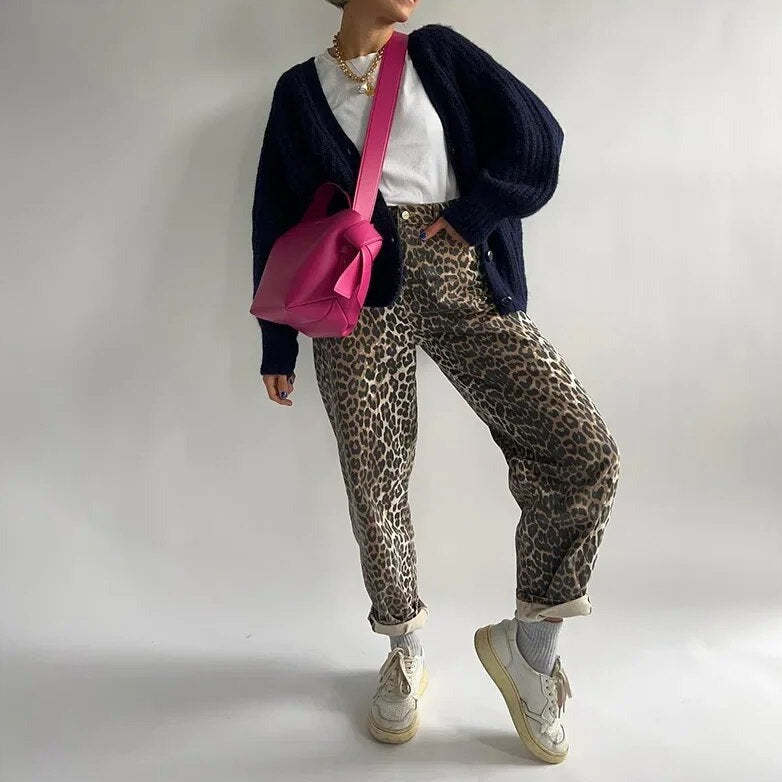 Benthe - Vintage With Leopard Print trousers