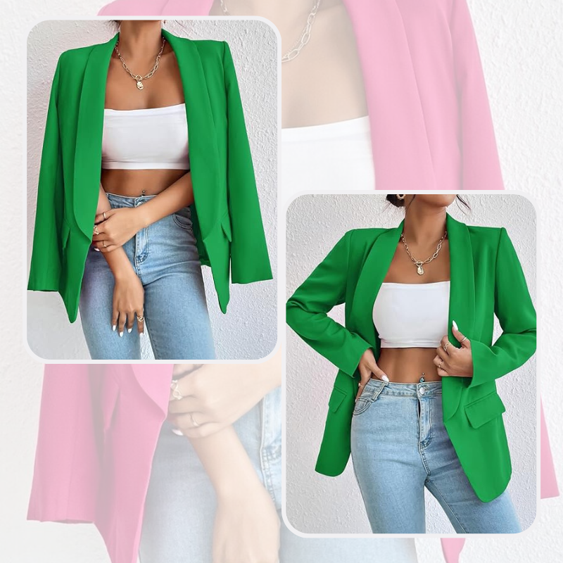 Solid Shawl Collar Chic Comfort Blazer
