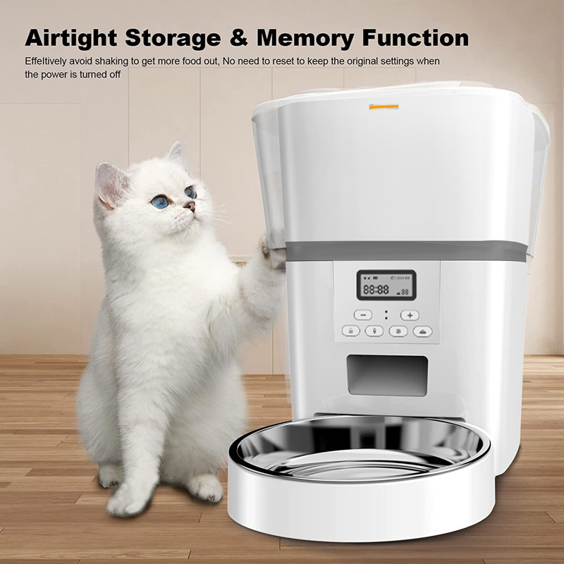 Exclusive Large Automatic Dog Cat Time Pet Food Feeder Dispenser-gladdween