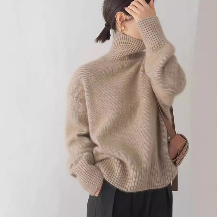 Cashmere Turtleneck Women's Sweater