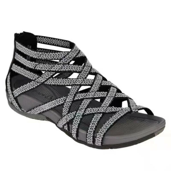 Hollow Out Breathable Round Toe Flat Sandals
