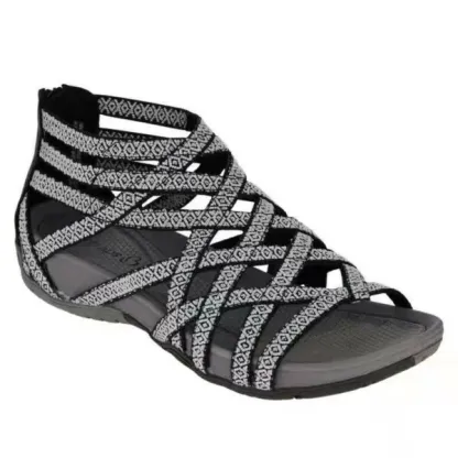 Hollow Out Breathable Round Toe Flat Sandals
