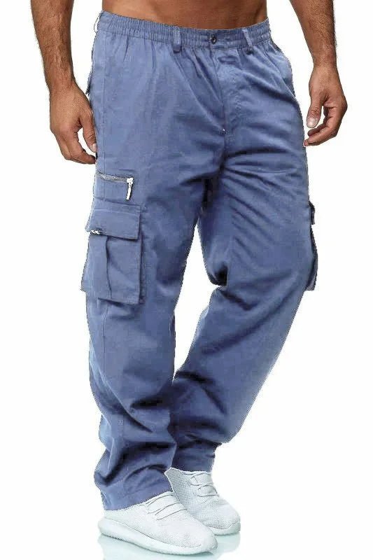 Men's Casual Multi-Pocket Straight Leg Cargo Pants