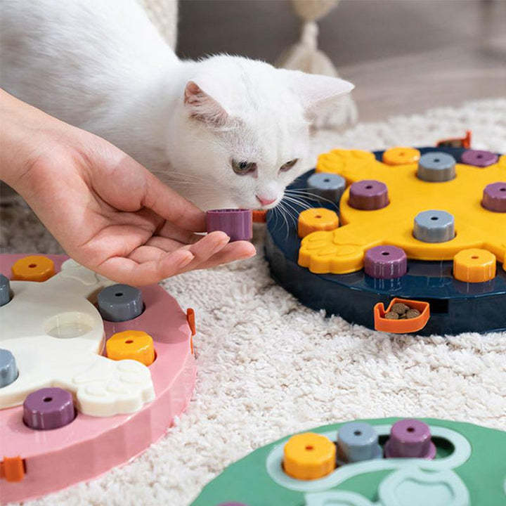 Cat Food Puzzle Feeder, Cat Treats Puzzle Toys-gladdween