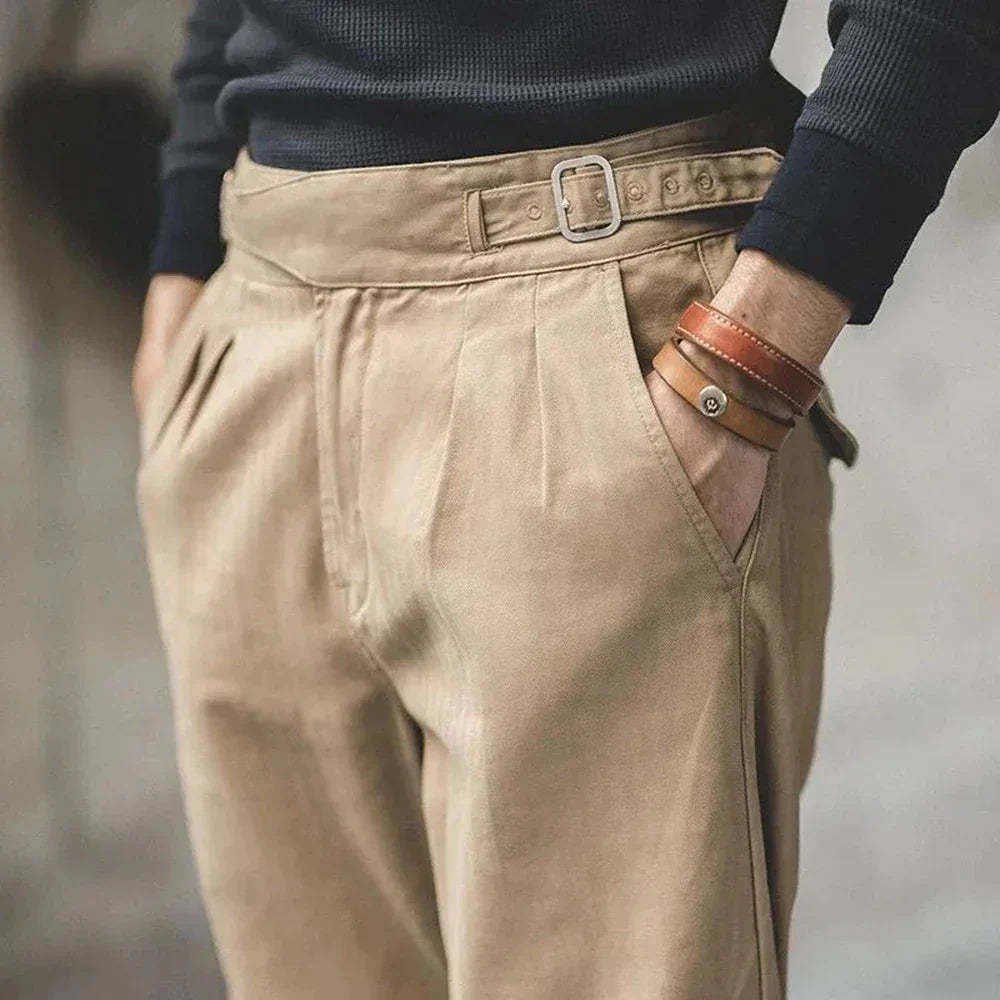 Harrison - Gurkha trousers with pleated front
