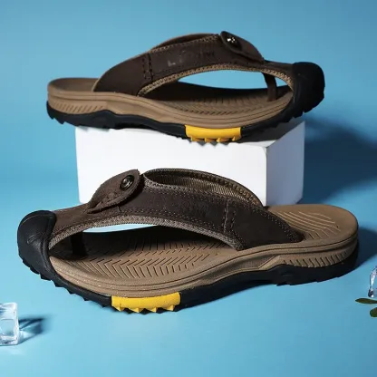 Men's Outdoor Flip-Flops with Durable Sole