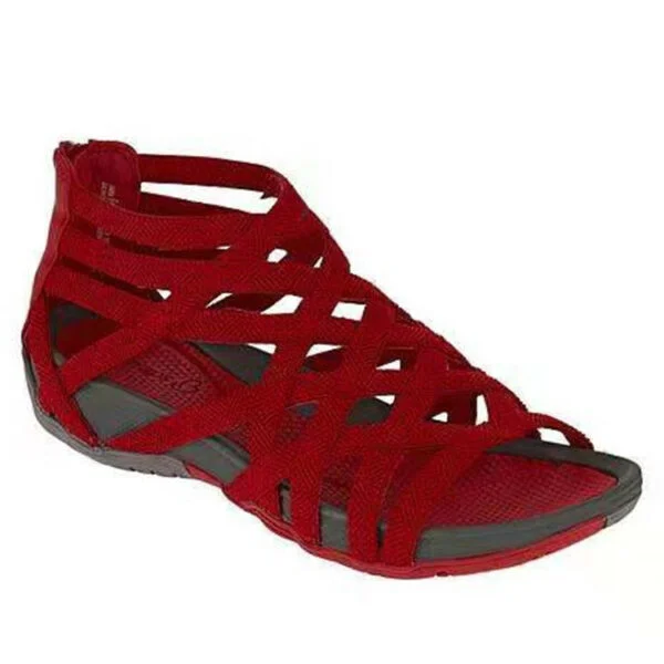 Hollow Out Breathable Round Toe Flat Sandals