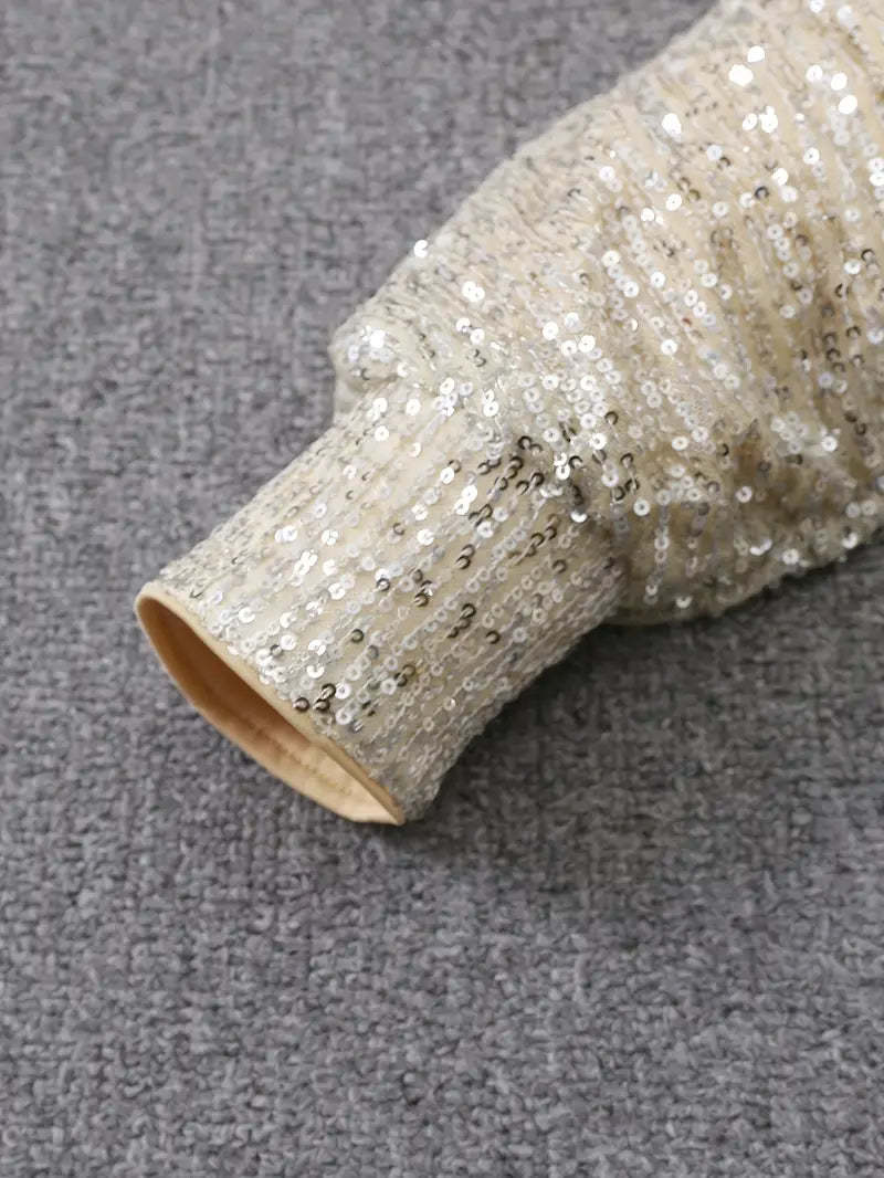 Isla - Contrast Sequin Dress