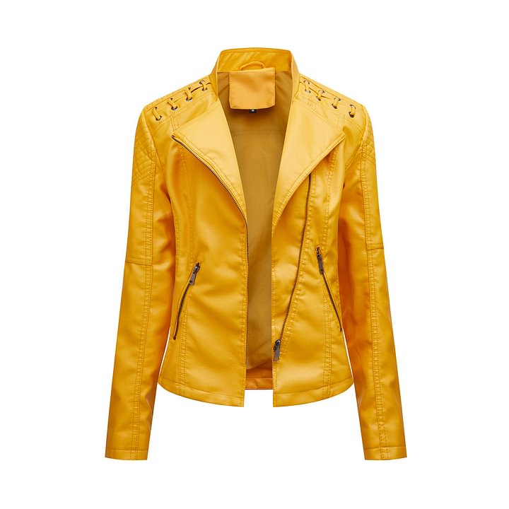 Lambskin leather jacket
