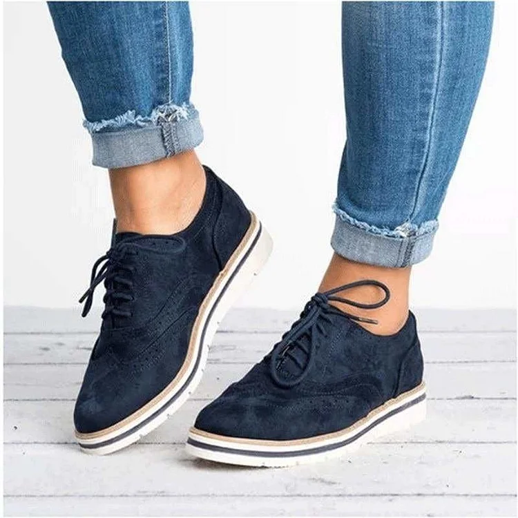 Womens Rubber Brogue Shoes Stomach Flower-shaped Decorative Flat Shoes