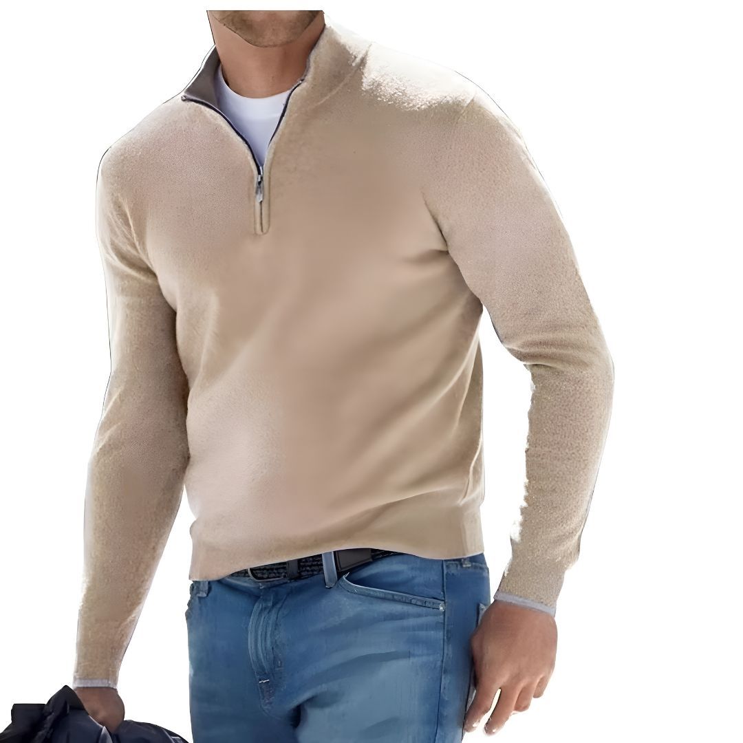 Mens Casual zip sweater