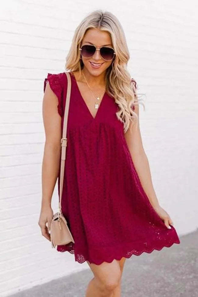 Seraphina - V-neck Lace Romper