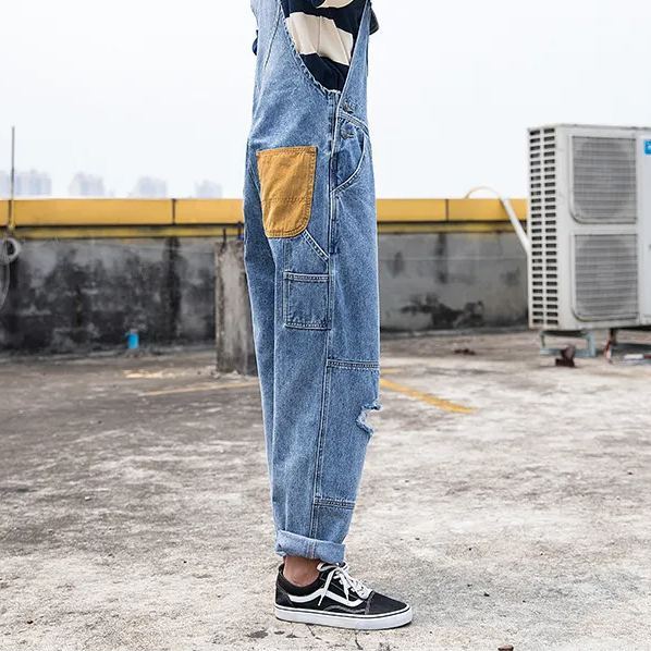 Leslie - Women's canvas dungarees with a relaxed fit 