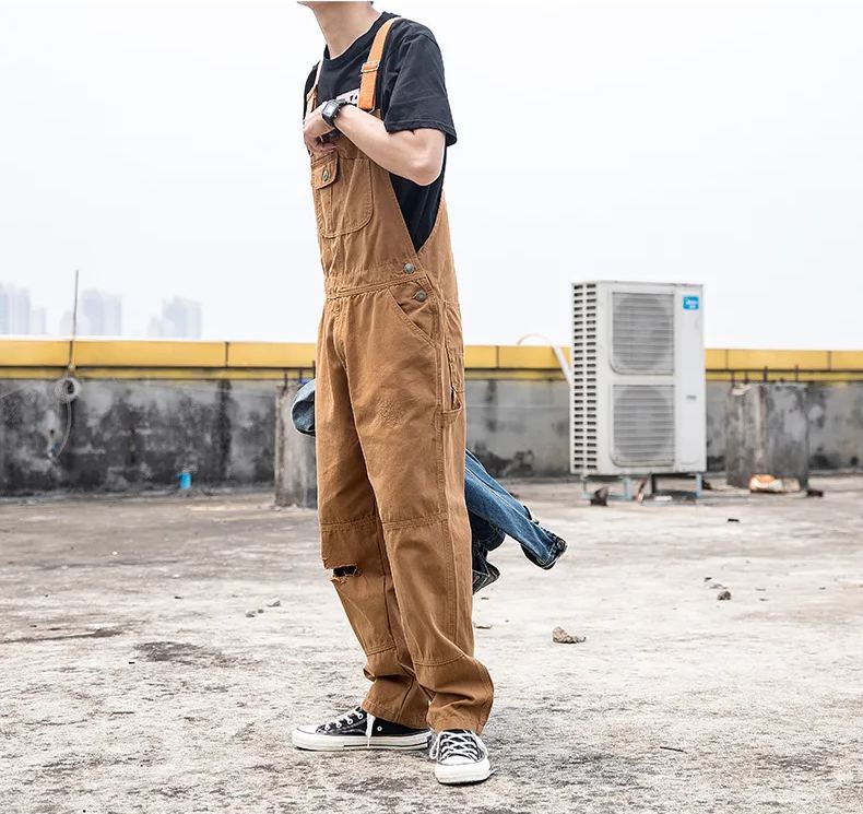 Leslie - Women's canvas dungarees with a relaxed fit 