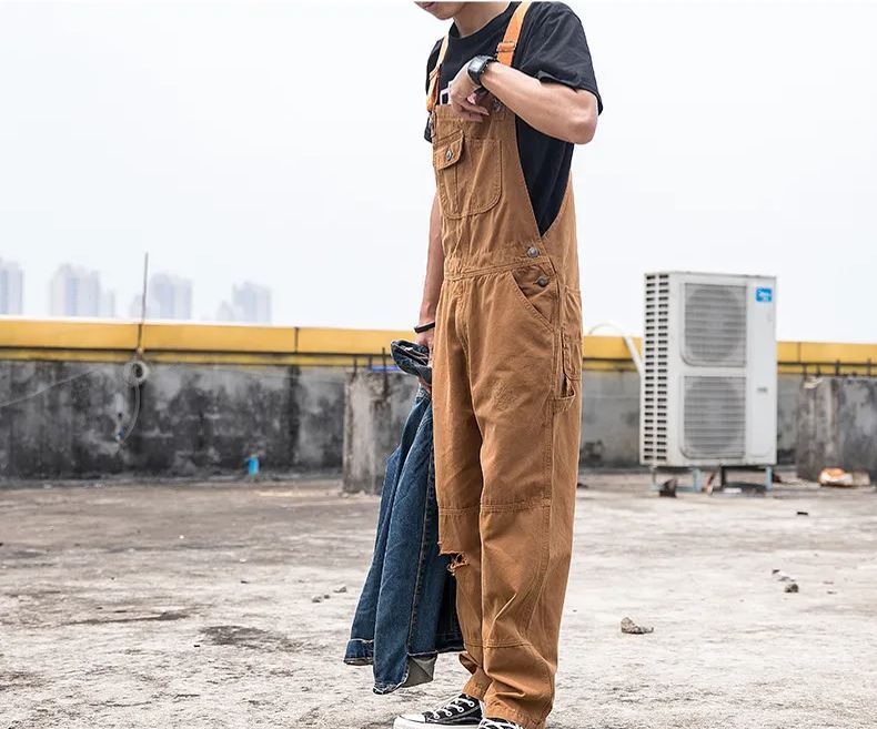 Leslie - Women's canvas dungarees with a relaxed fit 