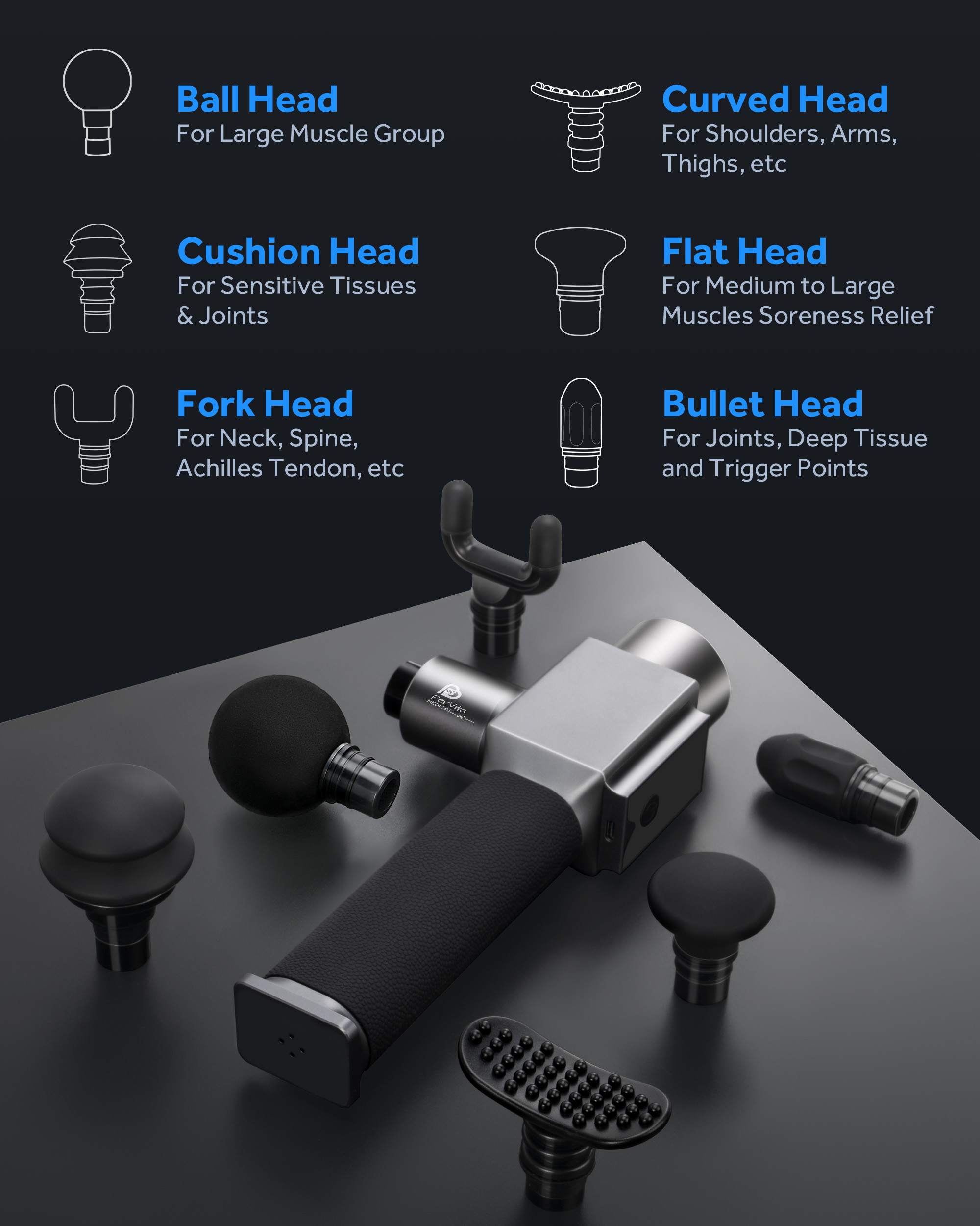 PerVita Medical Massager Pointillage PMP30