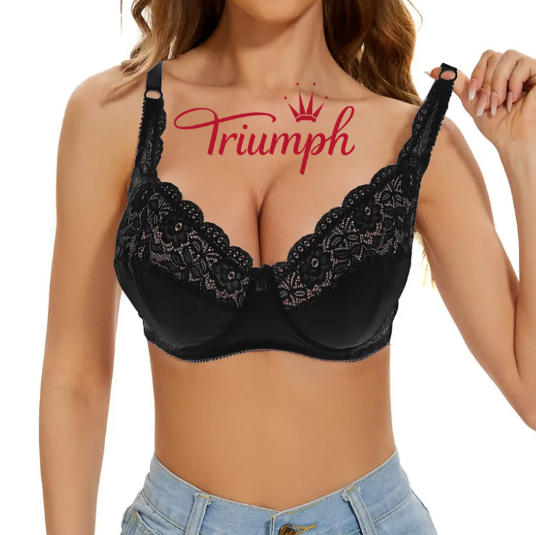 Triumph –(3 ks)Vyšívaná ultratenká krajková podprsenka s kosticemi[75A-110E]