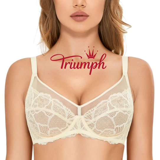 Triumph –Dámská průsvitná podprsenka s úplným zakrytím (bez podšívky s kosticí)[75A-115E]