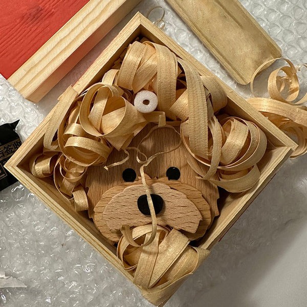 Ručně vyráběný dřevěný zvonek Shiba Inu zvonek