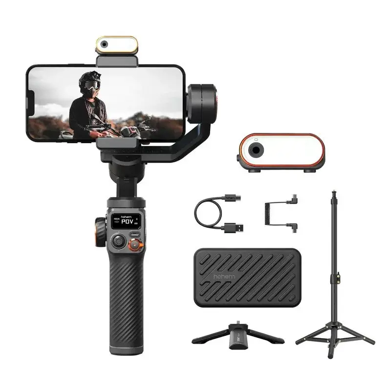 Ruční kardanový stabilizátor Hohem iSteady M6 Kit pro Smartphone Selfie stativ s magnetickým výplňovým světlem AI pro video světla
