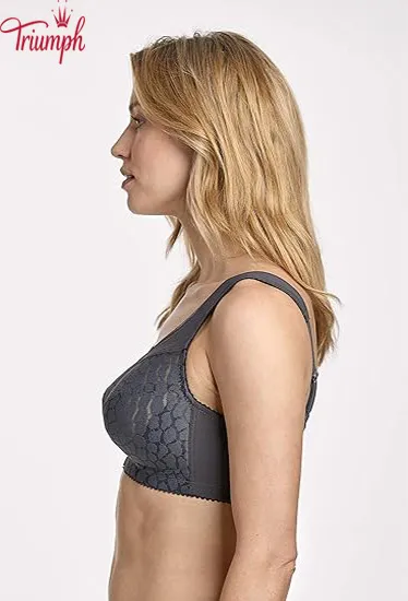 Triumph 3 kusy 💝 Bavlněná bavlněná krajková podprsenka bez drátěnky vpředu na knoflíky✨✨