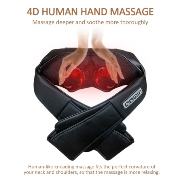 Vyhřívaný masážní polštář šíje s akupresurou