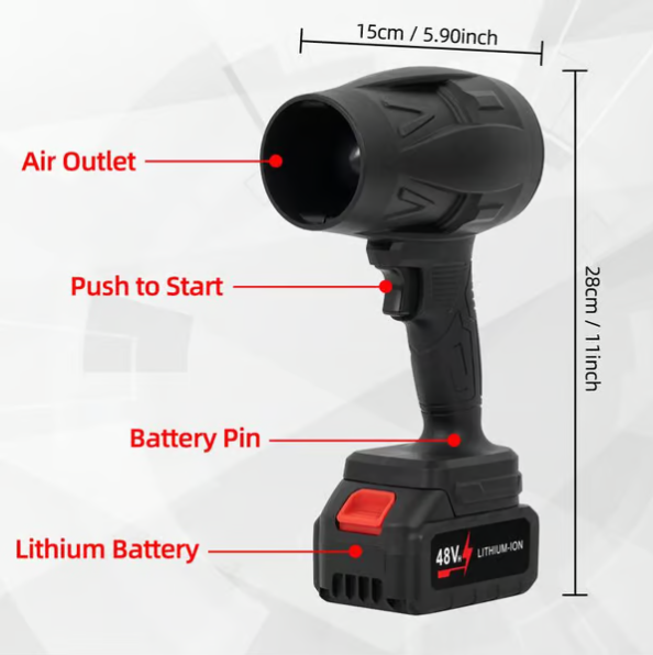 💥Turbo Jet Blower, Akumulátorový Turbo Super Power Air Duster