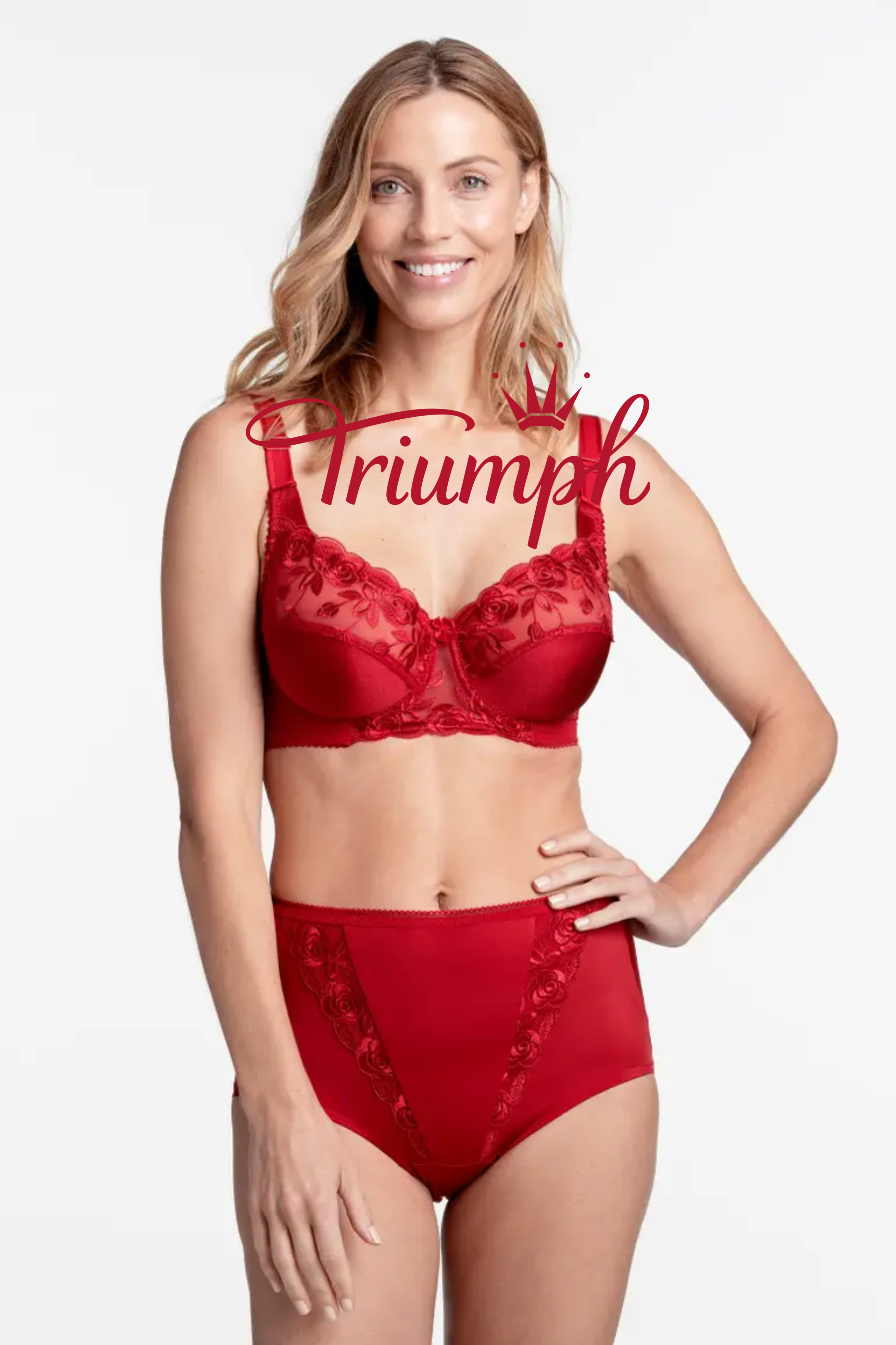 Triumph - (3 peças) Sutiã feminino Drop Cutout com textura rosa
