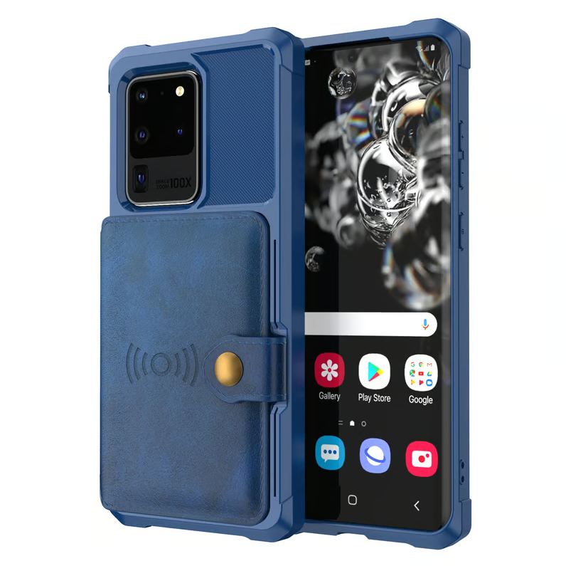 Silikonové kožené pouzdro Samsung s držákem na karty