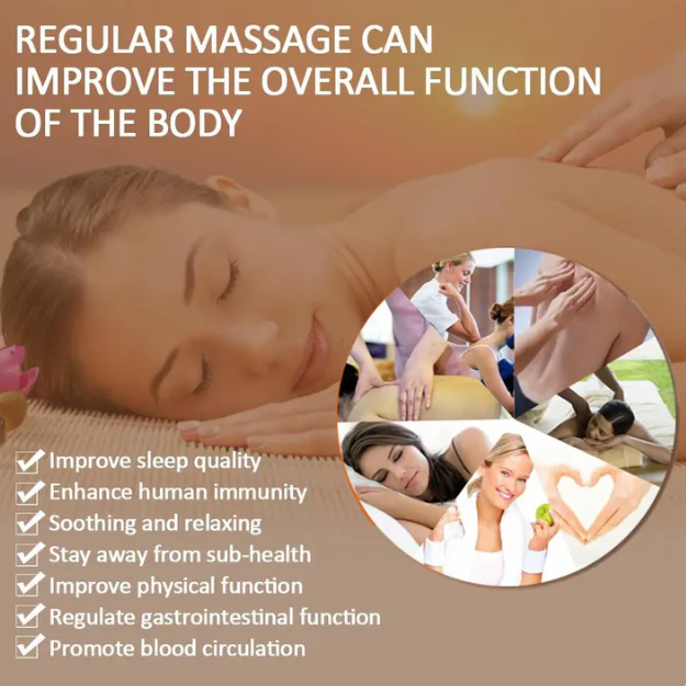 Vyhřívaný masážní polštář šíje s akupresurou