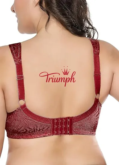 Triumph - Sada 3 Dámské Full Coverage Plus Size Pohodlná zatahovací podprsenka bez drátěnky, nevycpaná