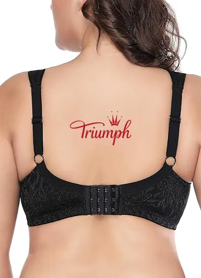 Triumph - Sada 3 Dámské Full Coverage Plus Size Pohodlná zatahovací podprsenka bez drátěnky, nevycpaná