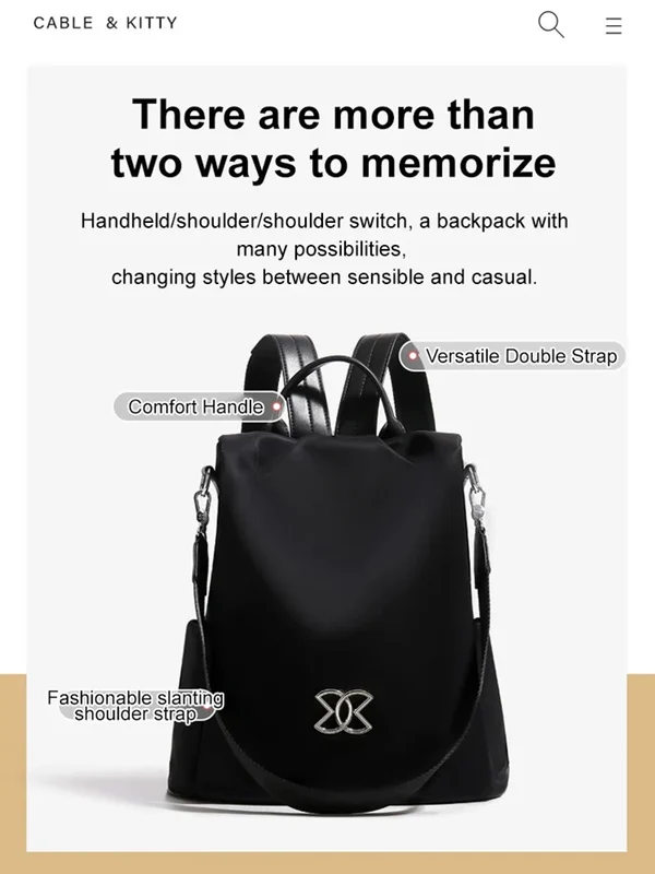 🔥Poslední den 59% SLEVA🔥Multifunkční lehká oxfordská látková taška přes rameno proti krádeži Velká kapacita