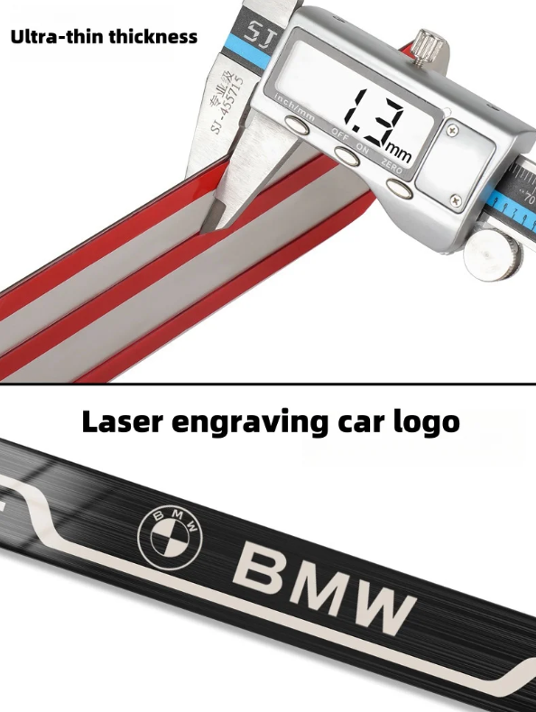 Univerzální uvítací proužek z nerezové oceli ve stylu auta (sada 4 ks)