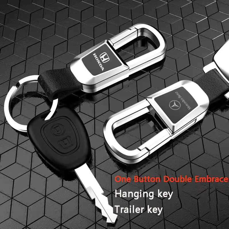 🔥Žhavý výprodej🔥Exkluzivní logo🔥Neztracená kožená klíčenka do auta